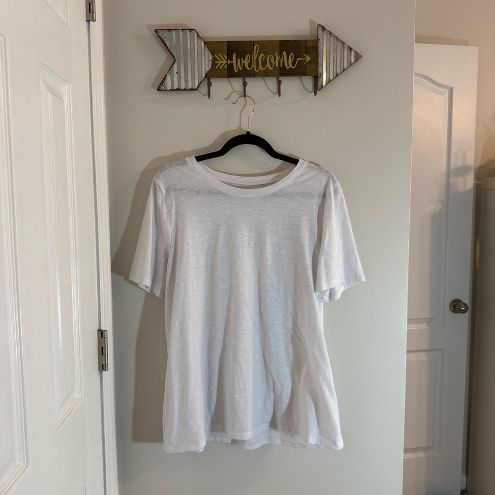 Lane Bryant White Perfect Sleeve Tee